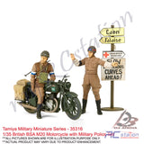 Tamiya Scale Models #35316 - 1/35 British BSA M20 Motorcycle with Military Police Set | Military Collection Series