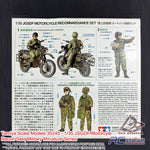 Tamiya Scale Models #35245 - 1/35 JSGDF Motorcyle Recon Set | Military Miniature Series