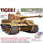 Tamiya Scale Models #35146 - 1/35 German Heavy Tiger I Late Version | Military Miniature Series