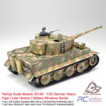 Tamiya Scale Models #35146 - 1/35 German Heavy Tiger I Late Version | Military Miniature Series