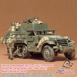Tamiya Scale Models #35070 - 1/35 U.S. Armored Personnel Carrier M3A2 Half-Track WWII | Military Miniature Series