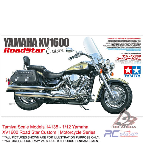 Tamiya Scale Models #14135 - 1/12 Yamaha XV1600 Road Star Custom | Motorcycle Series