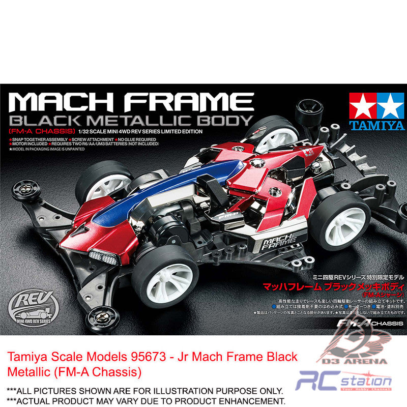 Tamiya #95673 - Jr Mach Frame Black Metallic (FM-A Chassis) – RC