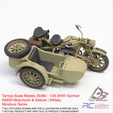 Tamiya #35384 - 1/35 WWII German KS600 Motorcycle & Sidecar | Military Miniature Series