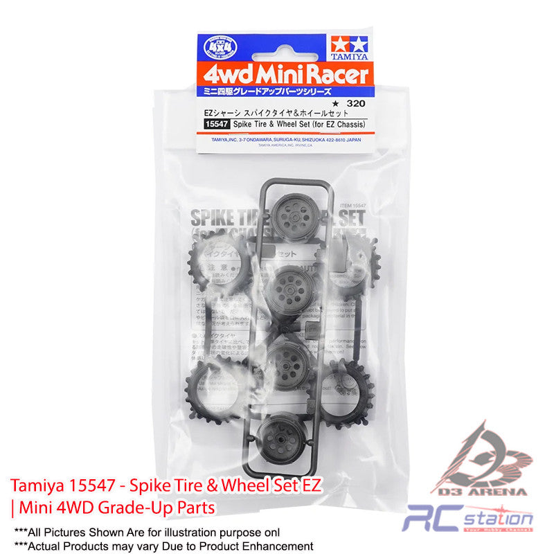 Tamiya 53084 RC Rear Square Spike Tire Set - New, For Tamiya RC Cars