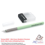 Tamiya #69947 - Mint Green Modeler's Precision Knife | Side Cutters & Modeling Knives