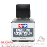 Tamiya Panel Line Accent Color 40ml (Gray, Dark Gray, Light Gray, Black, Brown, Dark Brown, Pink Brown, Orange Brown, Deep Brown)