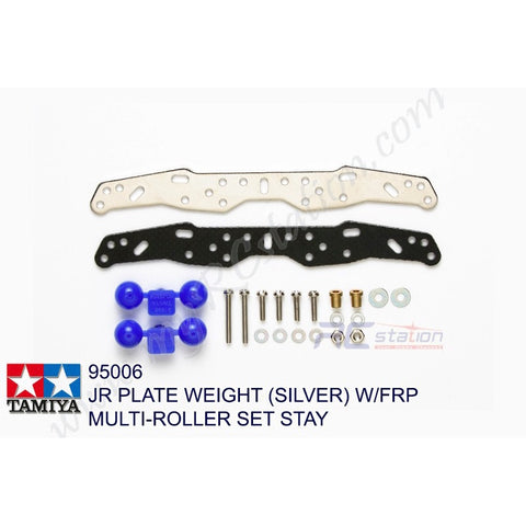 Tamiya #95006 - Plate Weight Silver & FRP Multi-Roller Stay [95006]