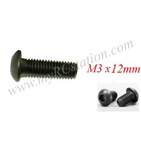 Button Head Cap Screw M3 x 12mm (10pcs) #BTN-M3X12