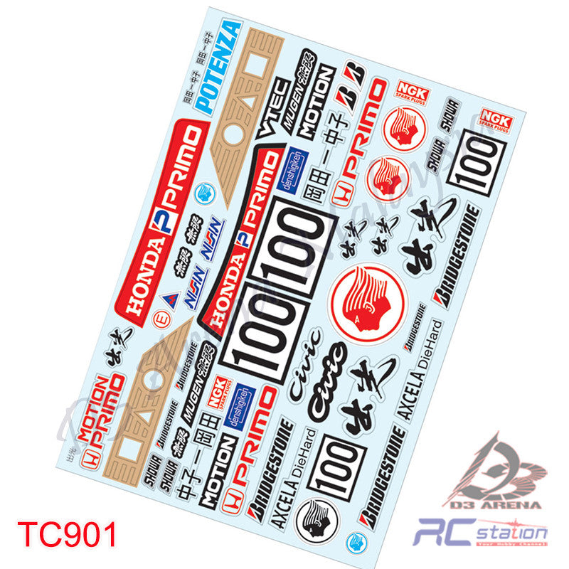 Team C Sticker TC901 1/10 Idemitsu Sticker, A4 – RC Station & D3