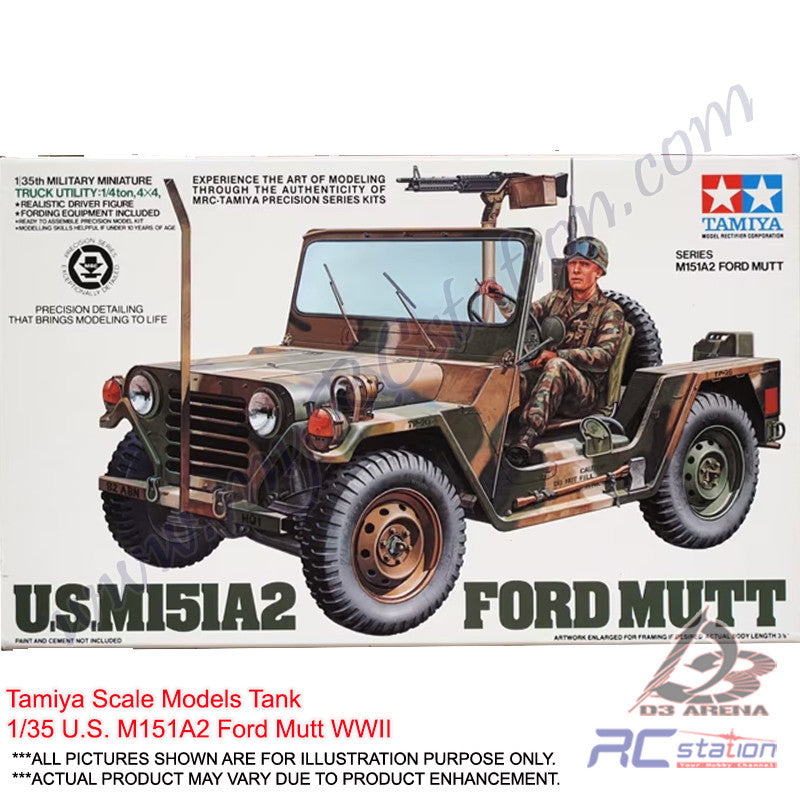 Tamiya Scale Models Tank #35123 - 1/35 U.S. M151A2 Ford Mutt WWII