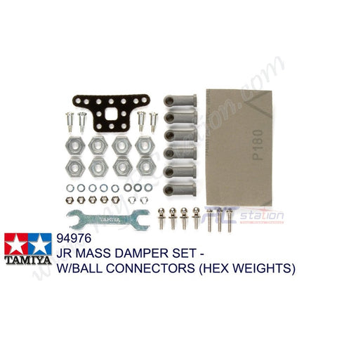 Tamiya #94976 - JR Mass Damper Set w/Ball Connectors (Hex Weights) [94976]
