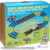 Tamiya Track #69569 - Mini 4WD JR Oval Home Circuit W/Lane Change L.Green/Blue [69569]