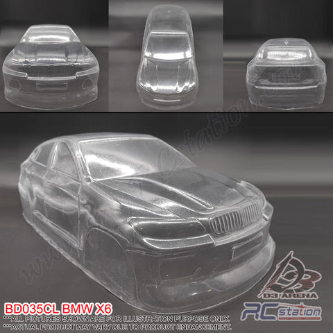 PVC 1/10 Clear Body Shell - BMW X6 W:190 WB:260 - BD035CL