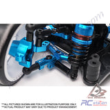 Yeah Racing #TATT-009BU - Yeah Racing Aluminum Track Width Adjustable Front Lower Suspension Arm for TATT-S03 (Tamiya TT02 RWD) Blue