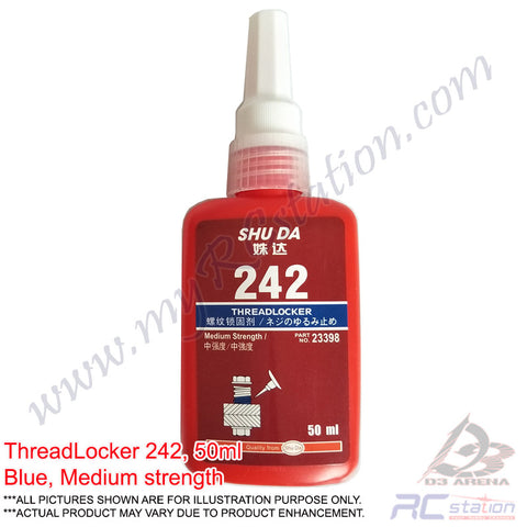 ThreadLocker 242 Blue, 50ml Medium strength Blue