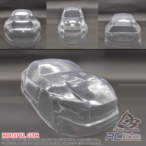 PVC 1/10 Clear Body Shell - GTR W:190 WB:260 - BD037CL