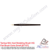 Tamiya Brush #87157 87158 87159 - Tamiya Modeling Brush HG Flat Brush Extra Small,Small,Medium [87157 87158 87159]