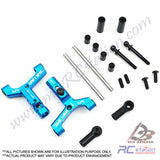 Yeah Racing #TATT-009BU - Yeah Racing Aluminum Track Width Adjustable Front Lower Suspension Arm for TATT-S03 (Tamiya TT02 RWD) Blue