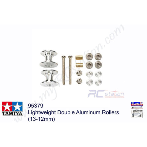 Tamiya #95379 - Lightweight Double Aluminum Rollers (13-12mm)[95379]