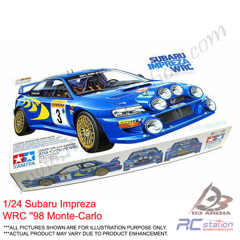 ドリパケ TAMIYA SUBARU INPREZA WRC 1998 Tamiya Model #24199 - 1/24 Subaru Impreza WRC 1998 Monte