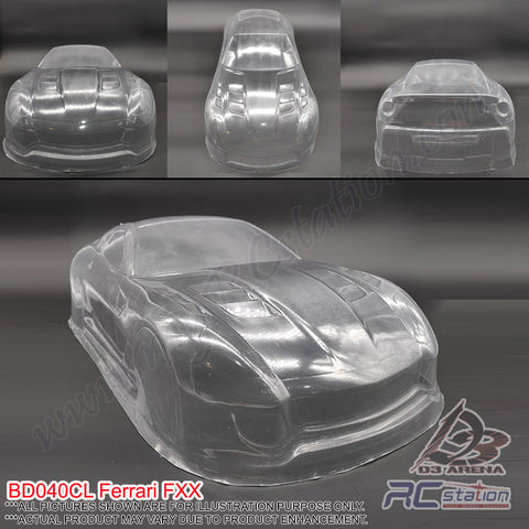 PVC 1/10 Body Shell - Ferrari Fxx W:195 WB:255 - BD040