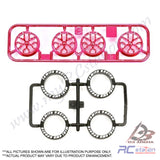 Tamiya #95529 - Lo-Pro Tire & Pink Plated Wheel Y Spoke [95529]