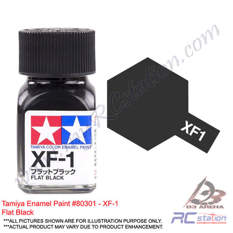 Tamiya Enamel Paint XF-1 Flat Black #80301