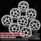 Yeah Racing #WL-0159WH - Yeah Racing Plastic Narrow Rim Set (Offset 0+1 +2 +3) White For 1/28 RWD Mini-Z