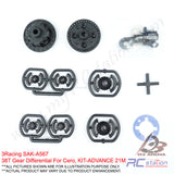 3RACING Cero 38T Gear Differential, Housing, Pulley, Outer Joint, Gasket For Cero KIT-ADVANCE 21M #SAK-A567 SAK-A567A SAK-A567B SAK-A567C SAK-A567D