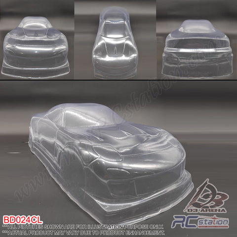 PVC 1/10 Clear Body Shell - RX7 W:195 WB:260 - BD024