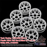 Yeah Racing #WL-0160WH - Yeah Racing Plastic Wide Rim Set (Offset 0 +1+2 +3) White For 1/28 RWD Mini-Z