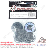 3RACING Cero 38T Gear Differential, Housing, Pulley, Outer Joint, Gasket For Cero KIT-ADVANCE 21M #SAK-A567 SAK-A567A SAK-A567B SAK-A567C SAK-A567D