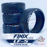 DS Racing Finix Series Low Friction 1/10 Drift Tires w/ Tread Pattern (4pcs) LF-1SE, LF-2SE, LF-3SE, LF-4SE, LF-5SE