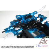 Yeah Racing Aluminum Conversion Kit For Tamiya TT02 Blue [CK-TT02BU]