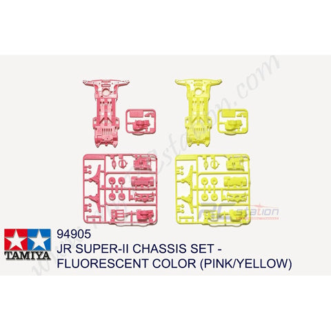 Tamiya #94905 - SuperII Fluorescent Chassis Pink/Yellow [94905]