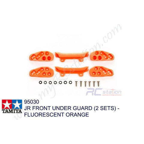 Tamiya #95030 - JR Front Under Guard (2 sets) - Fluorescent Orange [95030]