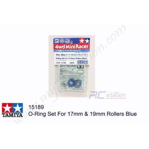 Tamiya #15189 - O-Ring Set For 17mm & 19mm Rollers Blue [15189]