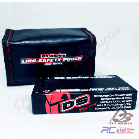 DS RACING LiHV Battery HV LiPo 4000mah shorty Pack and LiPo Safety Bag DSB-CS001