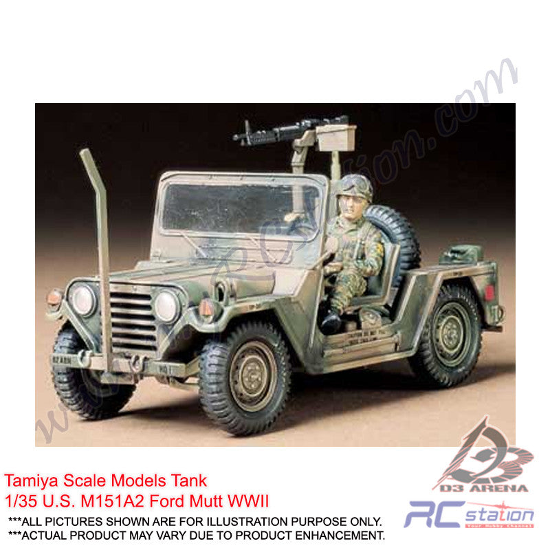 Tamiya 1/35 Scale Model Kit - U.S. M151A2 Ford MUTT 1/4 Ton Truck Utility Vehicle