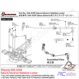 3RACING Cero Sakura Advance Stabilizer Locker #SAK-A509