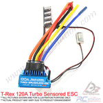RC 1/10 ESC T-Rex 120Amp Brushless Sensored ESC w/ Turbo