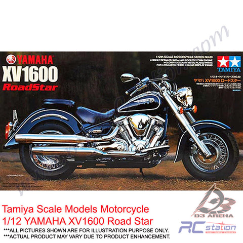 Tamiya Scale Models Motorcycle #14080 - 1/12 YAMAHA XV1600 Road Star [14080]