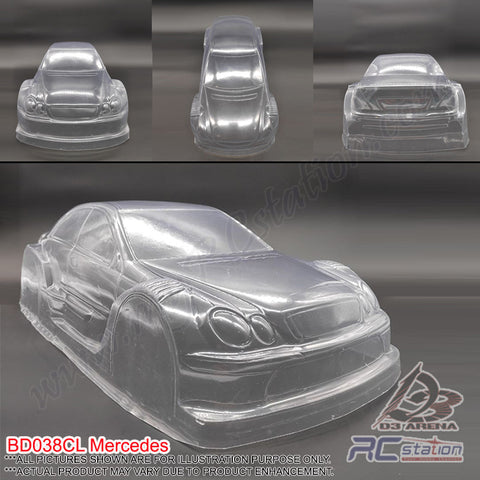 PVC 1/10 Clear Body Shell - Mercedes W:190 WB:250 - BD038CL