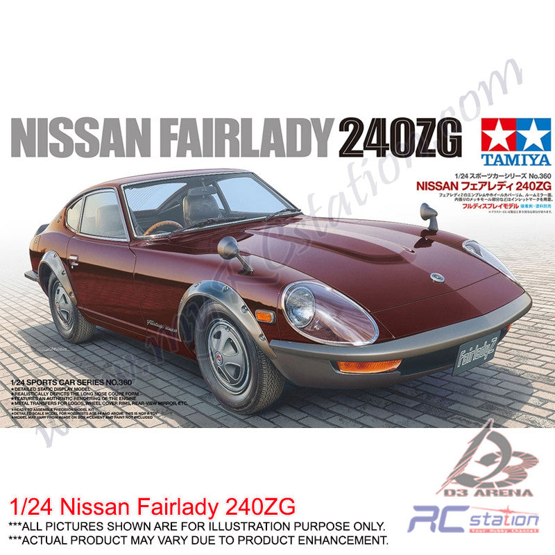 TAMIYA 1/24 Scale Nissan Fairlady 240Zg Model Kit #24360 TAMIYA 1/24 Scale Nissan Fairlady 240Zg Model Kit #24360