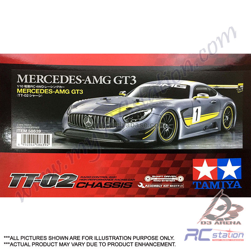 Tamiya TT02 #58639A - 1/10 R/C Mercedes-AMG GT3 (TT-02 Chassis