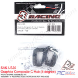 3RACING SAK-U320 GRAPHITE COMPOSITE C HUB (4 DEGREE) FOR 3RACING SAKURA CHASSIS