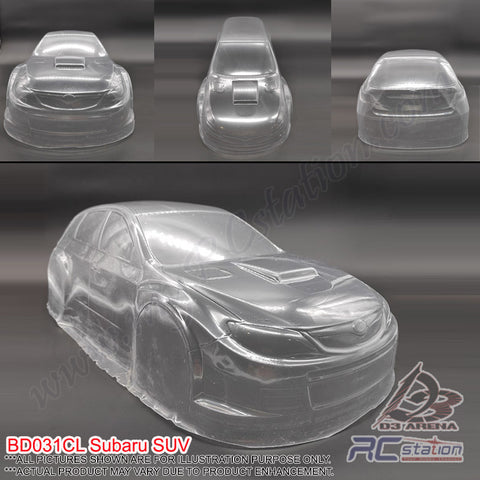 PVC 1/10 Clear Body Shell - Subaru Suv W:190 WB 260 - BD031CL