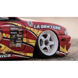 DS Racing #DE-004 - Drift Element Wheel Rim - Adjustable Offset (2pcs) / Triple White with Gold Rivets