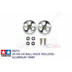 Tamiya #95074 - HG Lightweight 19mm Aluminum Ball-Race Rollers (Ringless) [95074] 19MM #95074